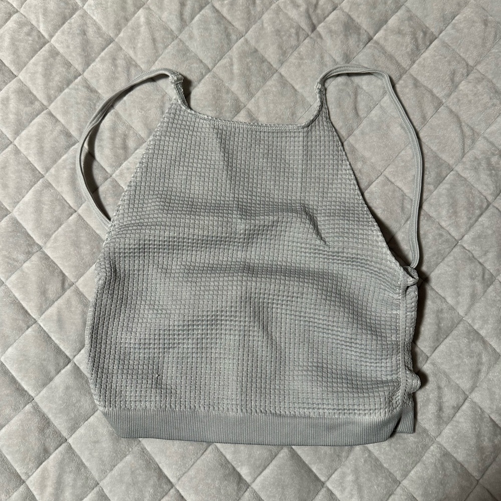 Urban Outfitters Grayish Blue Textured Knit Tank Top